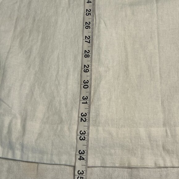 Abercrombie & Fitch Women's A-Line Dress White Linen Sleeveless Size M Pockets - Picture 9 of 10